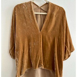 Miranda Bennett Gold Velvet Top